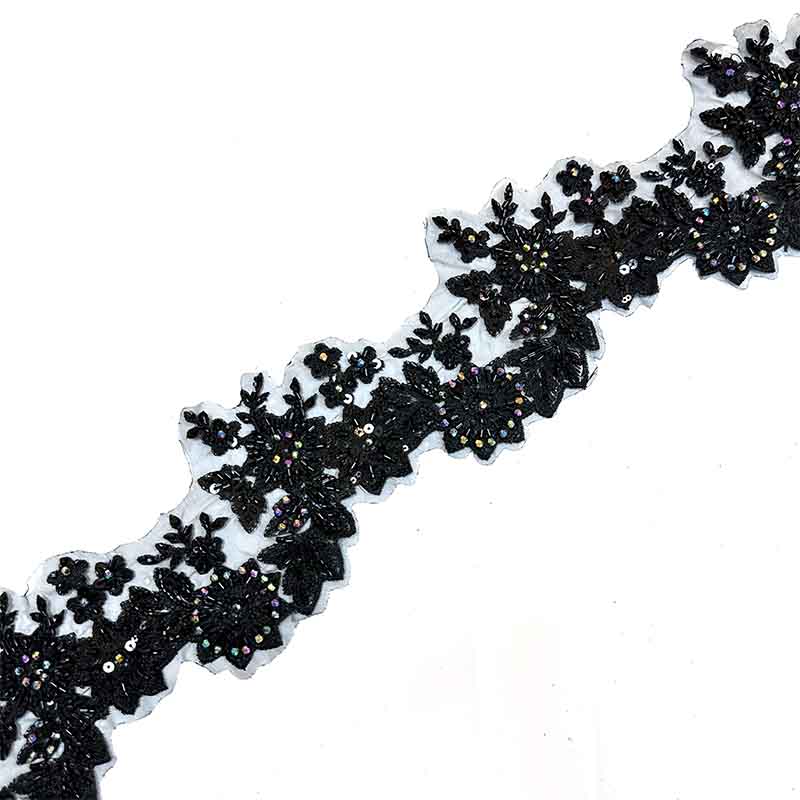 D2608-143 multicolor bead trimming