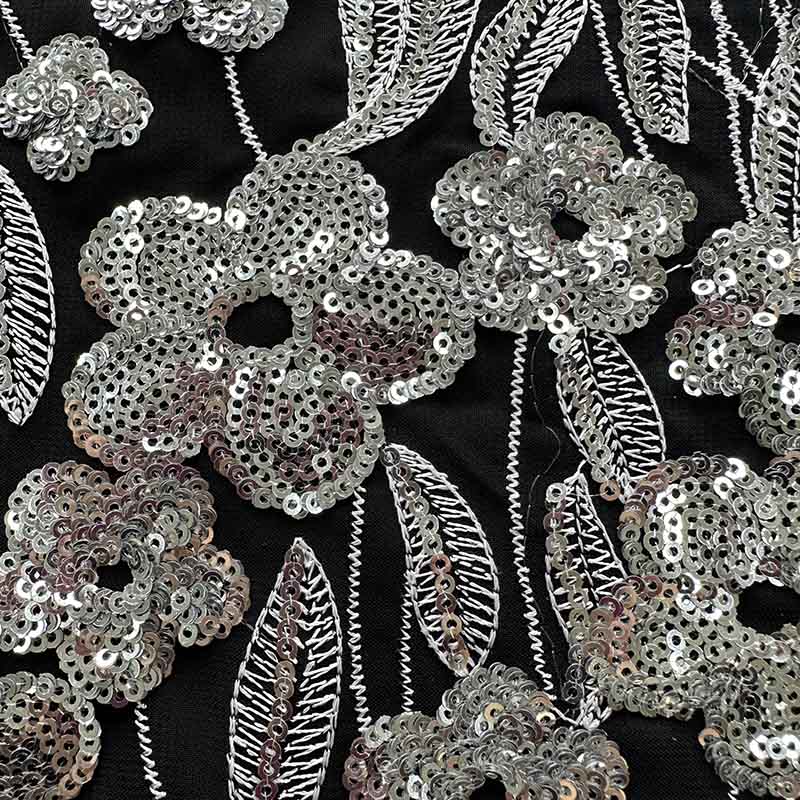 QA0832 Floral Sequins Fabric
