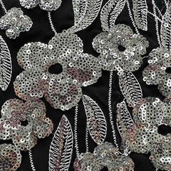 QA0832 Floral Sequins Fabric
