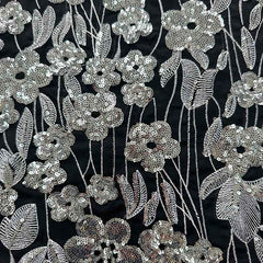 QA0832 Floral Sequins Fabric