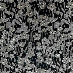 QA0832 Floral Sequins Fabric