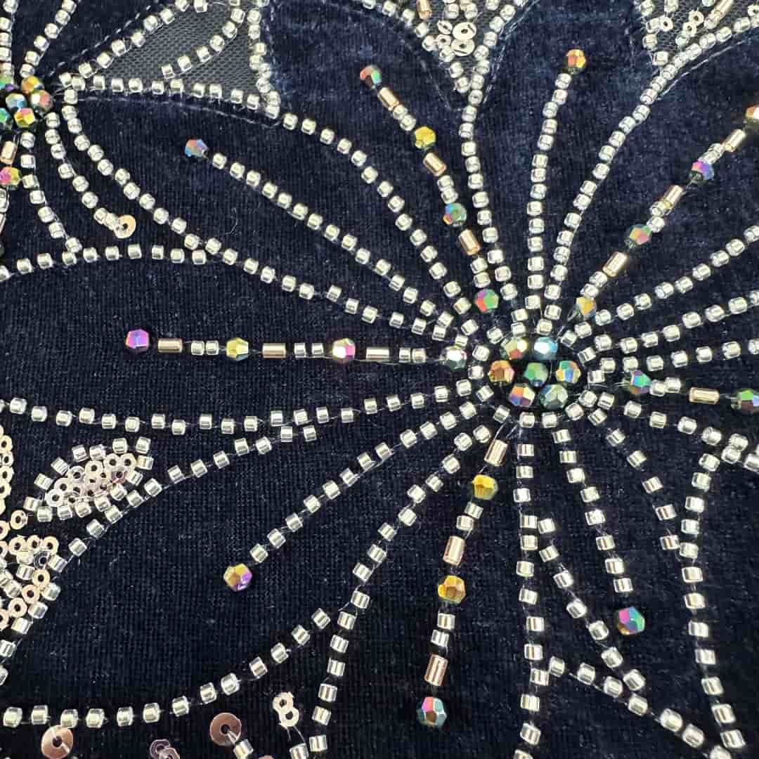 QA260805 Border sequins fabric for dress