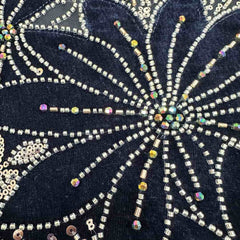 QA260805 Border sequins fabric for dress