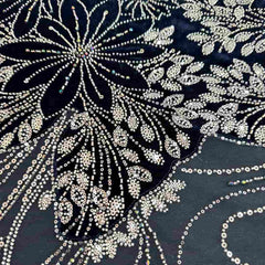 QA260805 Border sequins fabric for dress