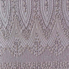 QAF10002 beaded Archwork Lace Fabric