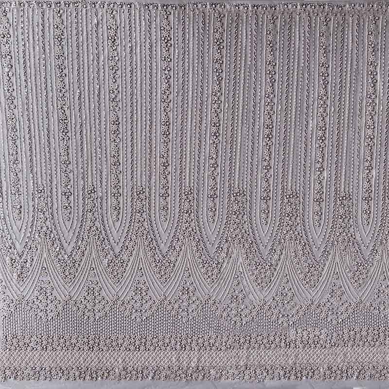 QAF10002 beaded Archwork Lace Fabric
