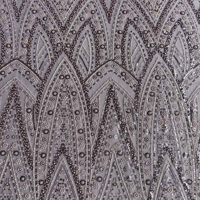QAF10004 beaded Lace Fabric