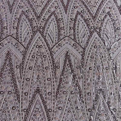 QAF10004 beaded Lace Fabric