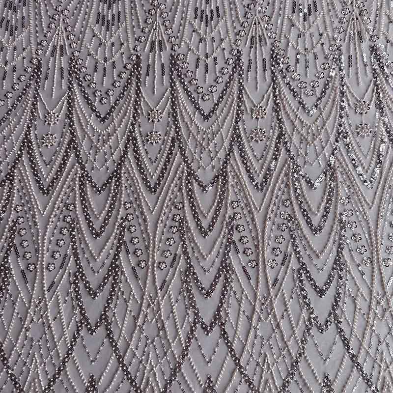 QAF10005 beaded Lace Fabric