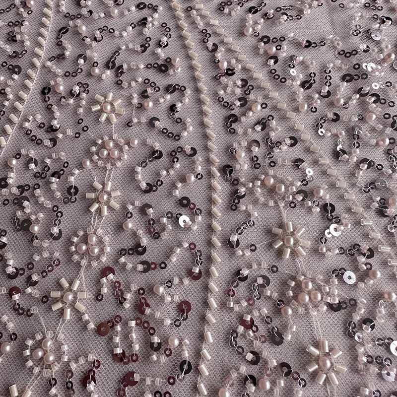 QAF10006 beaded Lace Fabric
