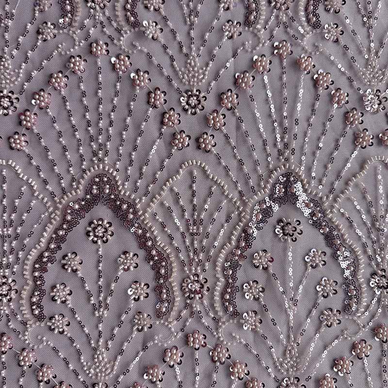 QAF10007 beaded Lace Fabric
