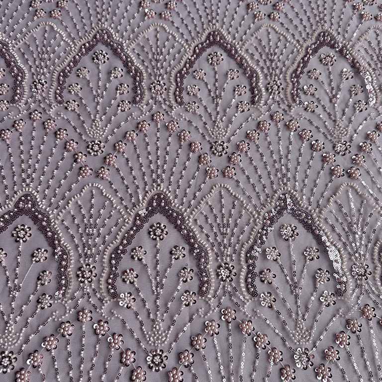 QAF10007 beaded Lace Fabric