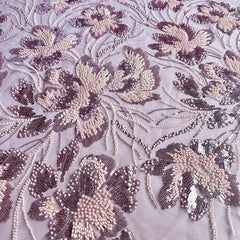QAF10009 beaded Lace Fabric