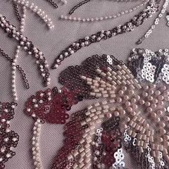 QAF10009 beaded Lace Fabric