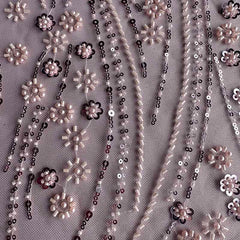 QAF10011 beaded Lace Fabric