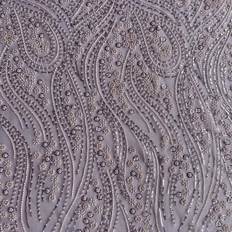 QAF10011 beaded Lace Fabric