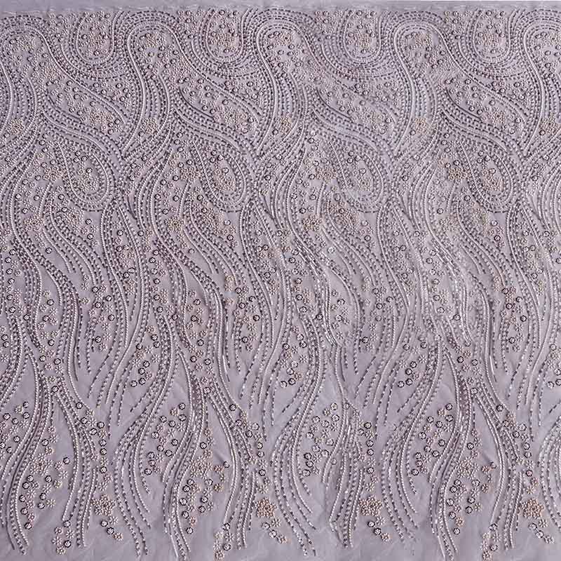 QAF10011 beaded Lace Fabric