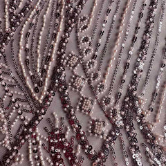 QAF10012 beaded Lace Fabric