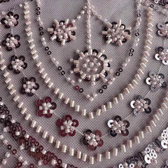 QAF10013 beaded Lace Fabric