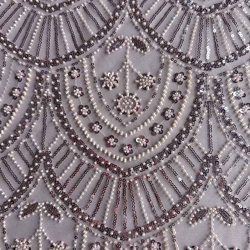 QAF10013 beaded Lace Fabric