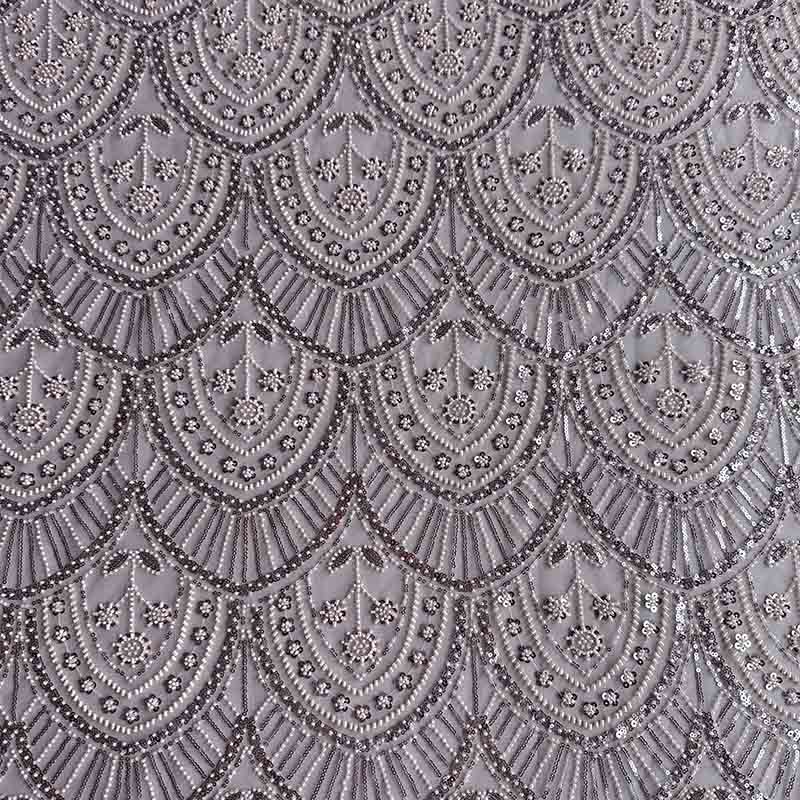 QAF10013 beaded Lace Fabric