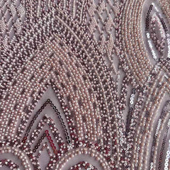 QAF10014 beaded Lace Fabric