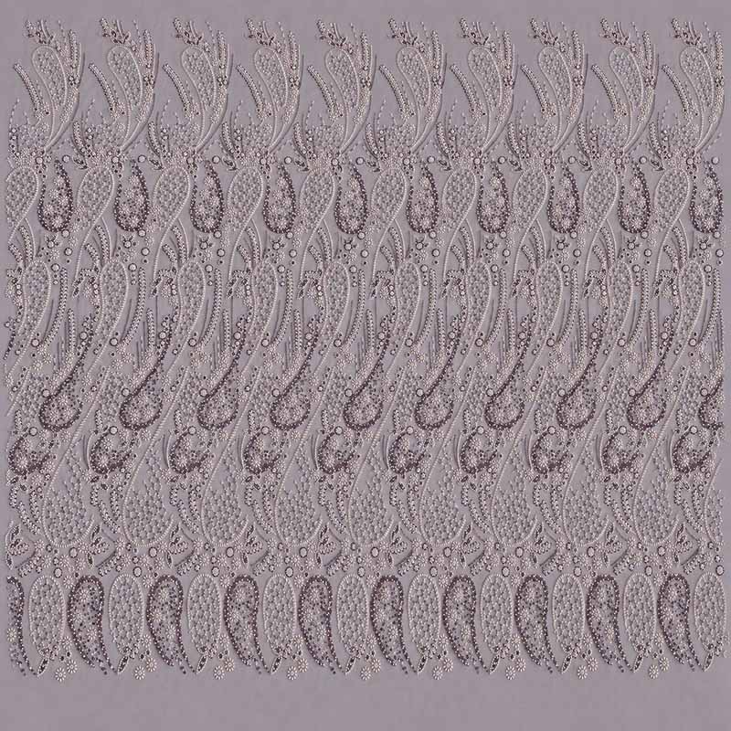 QAF10015 Paisley Beaded Lace Fabric