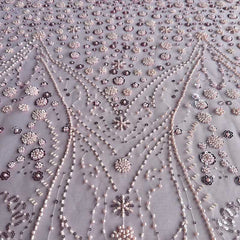 QAF10017 beaded Lace Fabric