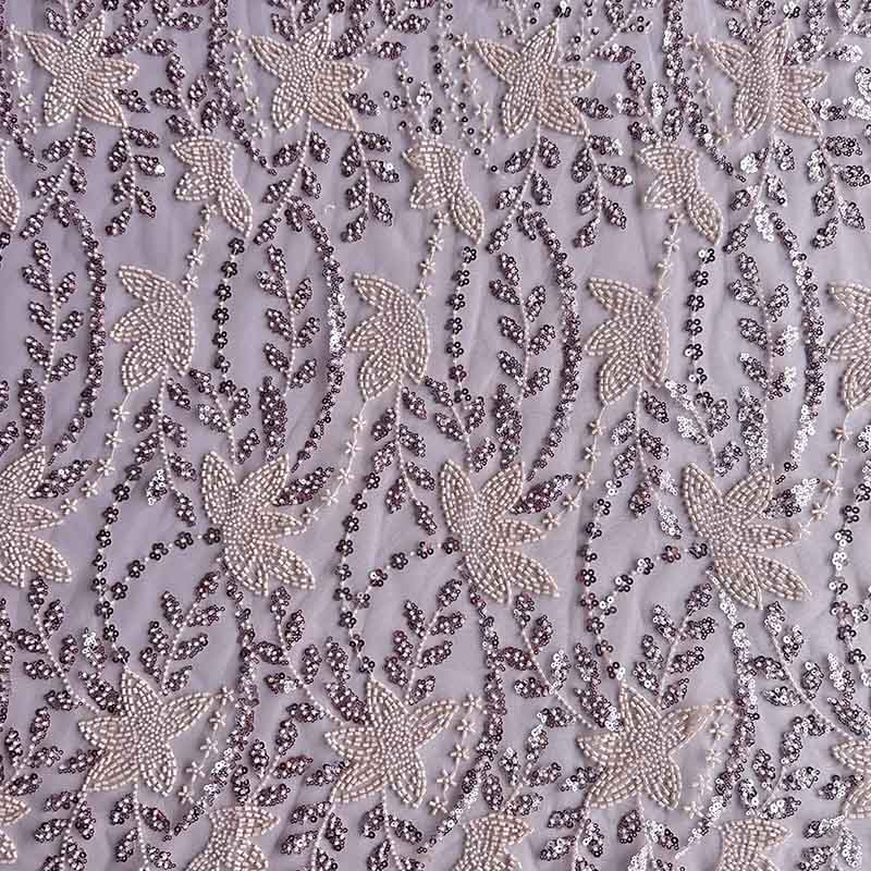 QAF10018 beaded Lace Fabric