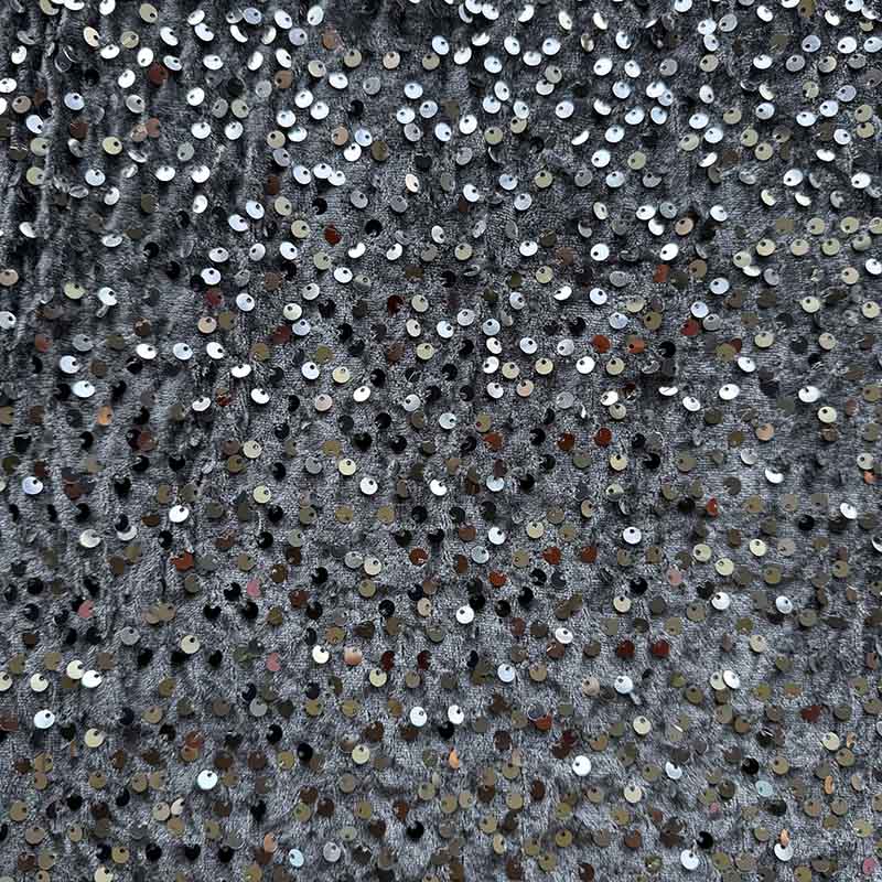 QAF10033 Fancy sequins velvet fabric