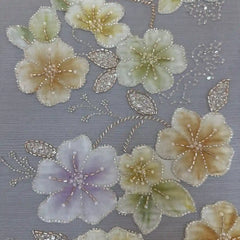 QAF260806 Multicolor 3D floral Fabric