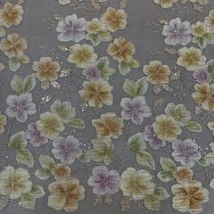 QAF260806 Multicolor 3D floral Fabric
