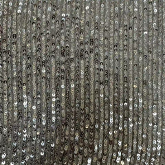 QAF260810 Sequins stripe on stretched mesh