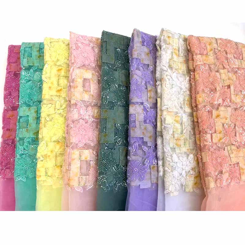 QAF9012 Fancy lasercut embroidery Fabric