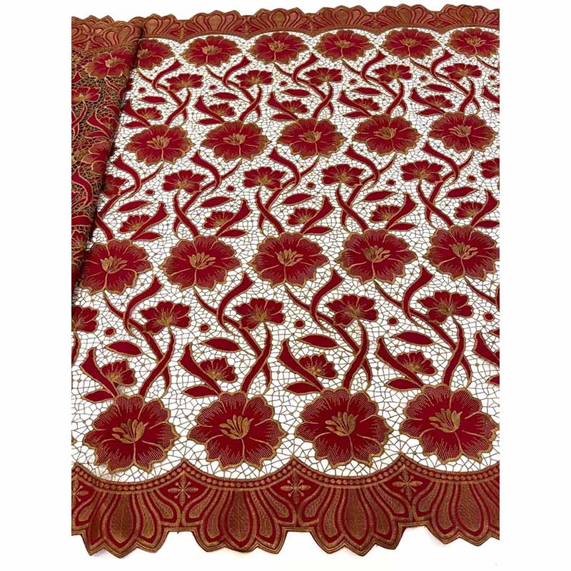 QAF9013 Fancy lasercut embroidery Fabric
