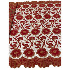 QAF9013 Fancy lasercut embroidery Fabric