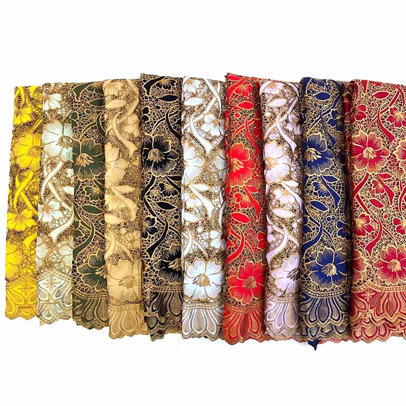 QAF9013 Fancy lasercut embroidery Fabric
