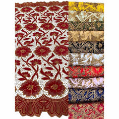 QAF9013 Fancy lasercut embroidery Fabric
