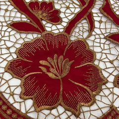 QAF9013 Fancy lasercut embroidery Fabric
