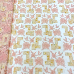 QAF9014 Fancy lasercut embroidery Fabric