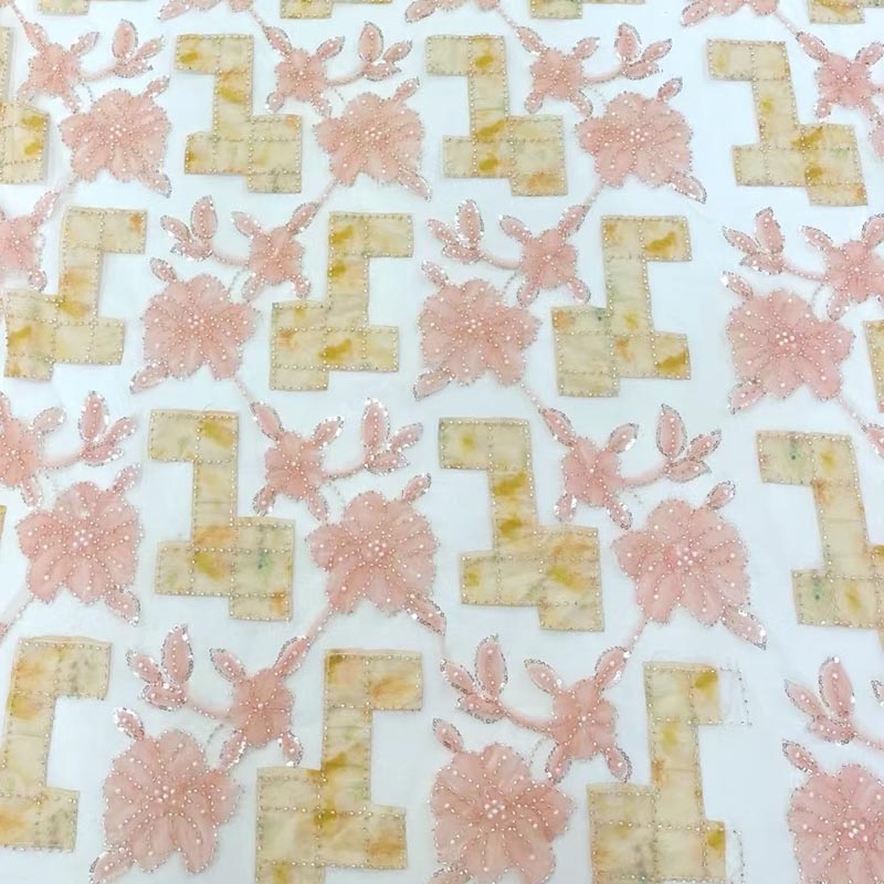 QAF9014 Fancy lasercut embroidery Fabric
