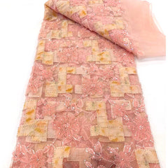 QAF9014 Fancy lasercut embroidery Fabric