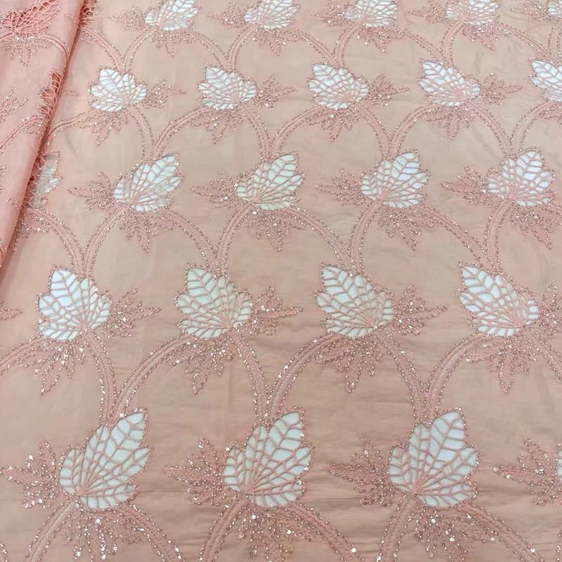 QAF9015 Fancy lasercut embroidery Fabric