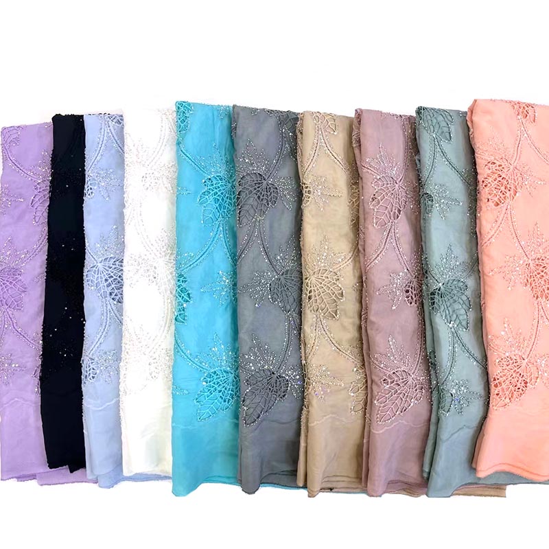 QAF9015 Fancy lasercut embroidery Fabric