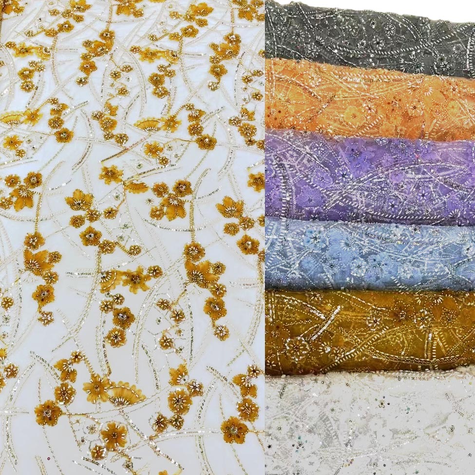 QAF9016 Fancy embroidery lace Fabric