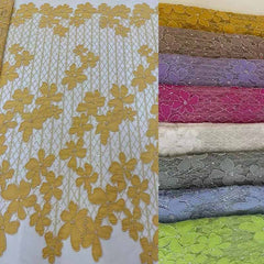 QAF9018 Fancy lasercut embroidery Fabric