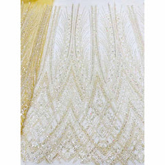 QAF9020 Fancy bead pearl embroidery Fabric