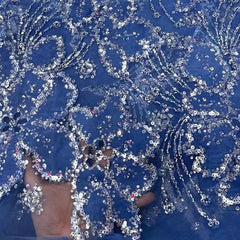QAF9021 Fancy lasercut embroidery Fabric