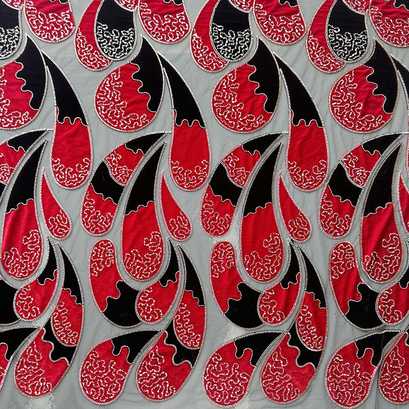 QAF9022 Fancy lasercut embroidery Fabric