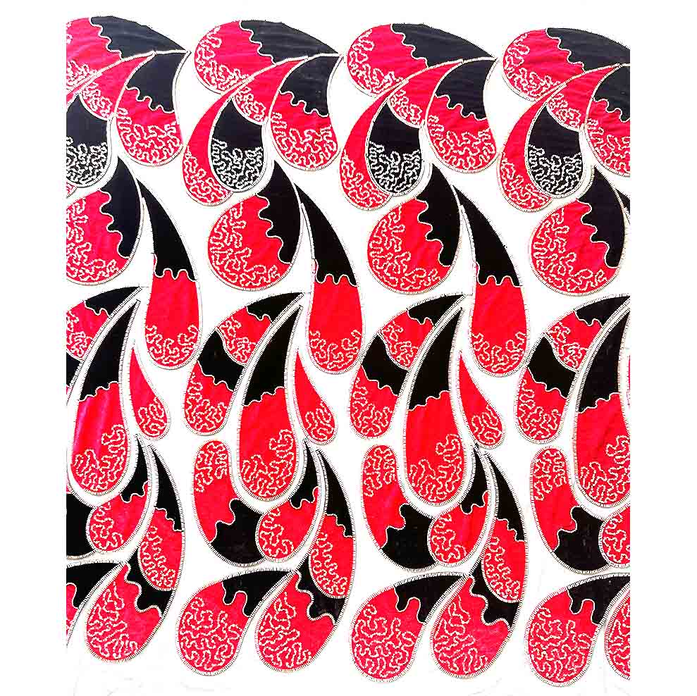 QAF9022 Fancy lasercut embroidery Fabric
